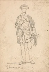 Kostuumstudie van Edward VI in 1550